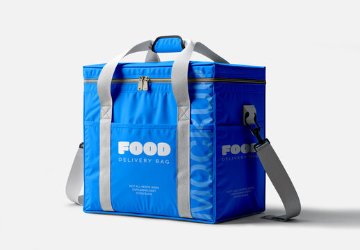Food Delivery Bag Mockup for Food Business and Logistics