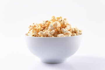 popcorn on white background