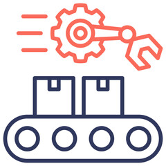 Assembly Line Dual Tone Icon