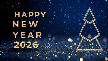 Naklejka premium HAPPY NEW YEAR 2026