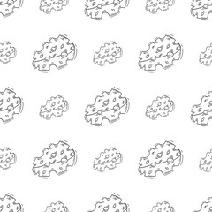 food pattern. fast food seamless pattern. doodle food and beverage seamless pattern. food background