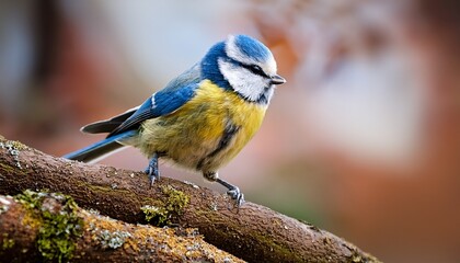 blue tit on a branch