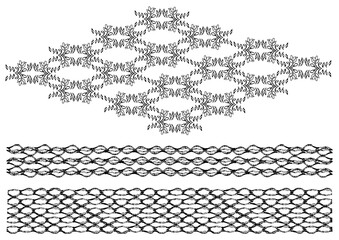 Obraz premium Traditional Indonesian wayang-inspired pattern design with cultural ornaments and decorative motifs