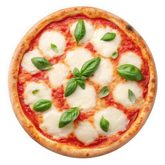 Delicious Margherita Pizza with Fresh Basil Topping