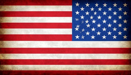Classic American flag with stars and stripes in bold red, white, and blue
