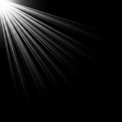 Dramatic contrast of light rays splitting a dark and light scene