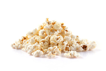 popcorn on white background