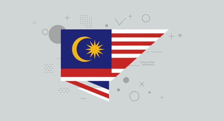 Obraz premium An origami paper plane with the Malaysian flag design.