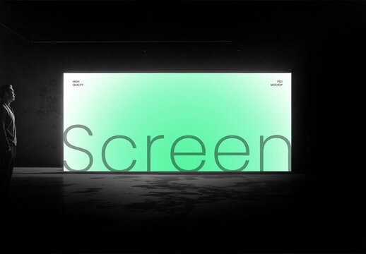 Large Screen Display Mockup