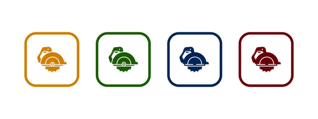 circular saw icon vector illustration. circular saw icon in different color design.