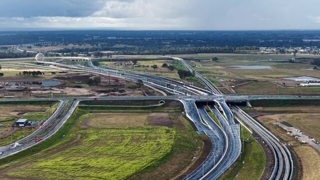 M12 Motorway Badgerys Creek under construction. Badgerys Creek, NSW