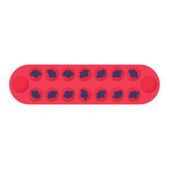 Mancala Congklak Traditional Board Game Flat Illustration. Clean Icon Design Element on Isolated White Background