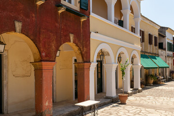 Danilia village in Corfu island in Greece. A beautiful touristic destination.
