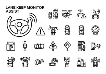 Vehicle Assistance Systems Illustrated, lane keep and blind spot monitors