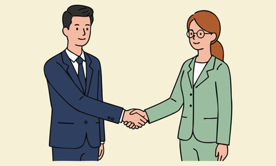 Fototapeta premium Business Handshake Between Professionals