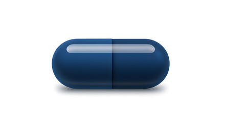 Discover the perfect medical solution with this realistic blue capsule, representing health and wellness.