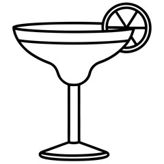 Margarita Glass Icon  design for beverages, parties, and celebrations.