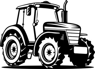 Bold tractor illustration ready for harvest season farming and agriculture projects