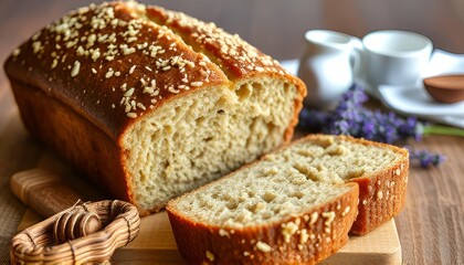 Lavender Honey Rye Bread