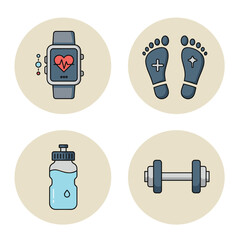 Fitness Tracking — 4 Icons
