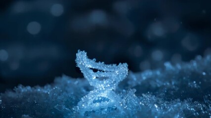Crystalline DNA Helix with Ice Crystals - Powered by Adobe