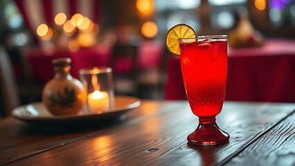 A traditional red-and-white rosette pinned on linen, glowing under golden sunlight during Peru's Independence Day celebration.