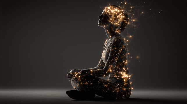 A visualization of the brain's Default Mode Network, the mind's baseline activity during daydreaming.
