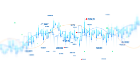 Transparent PNG Stock Market Trading Graph – Business Analytics and Financial Growth Chart. 