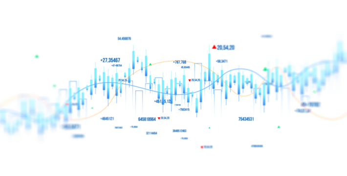 Transparent PNG Stock Market Trading Graph – Business Analytics and Financial Growth Chart. 