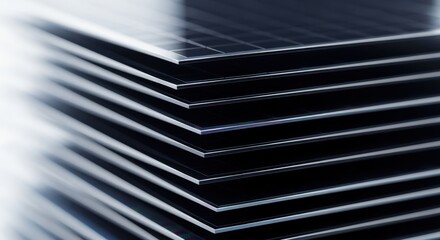 Macro shot of photovoltaic wafer edges showing smooth cuts and precise thickness from advanced slicing tools.