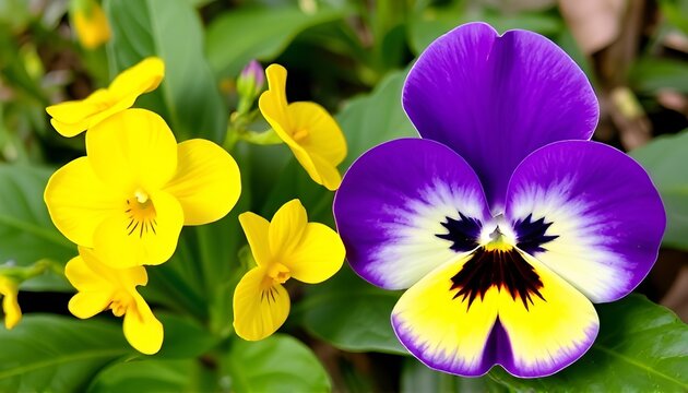Honey Yellow FFD and Pansy Purple AA