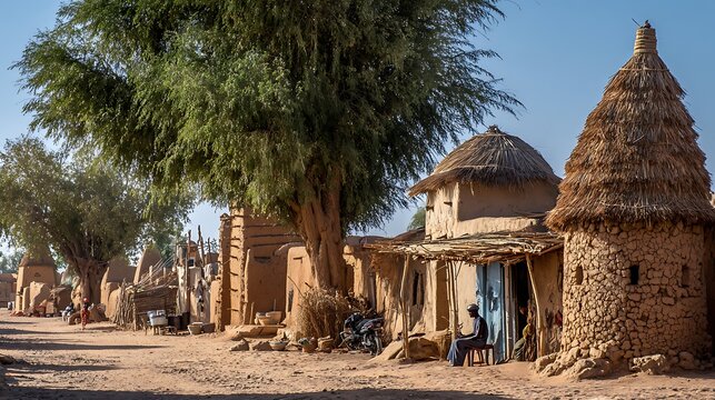A small barber village in the sahel region