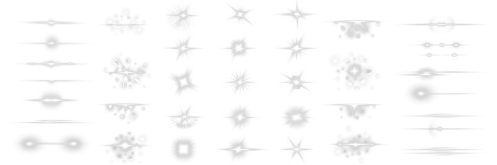 Flash, realistic highlights, glowing effects, camera light, sunlight reflection, stars, isolated highlights, sparkling highlights. Isolated on transparent background, png. Celestial, space   © Виктория Проскурина