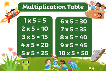 multiplication table for kids