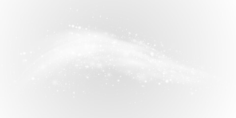Cold, wind, powder, dust, magic PNG with white smoke and golden stardust. Sparkle cloud PNG on transparent background. Christmas Overlay for night trail, festive splash, or isolated effect.
