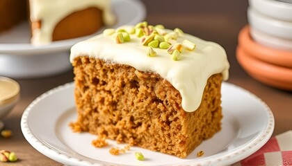 Carrot Cake with Pistachio Cream Cheese Frosting Classic carrot