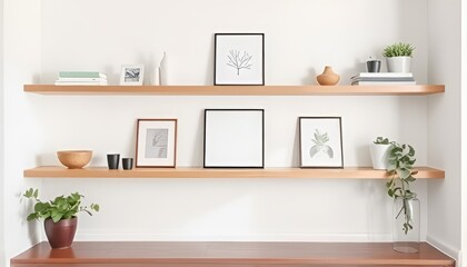 Floating Shelves Open shelving for displaying minimal décor