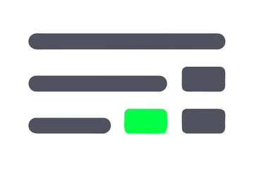 Obraz premium Abstract digital graphic with glowing green button and dark background