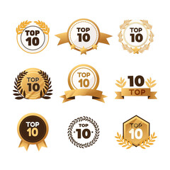 vector set of stickers