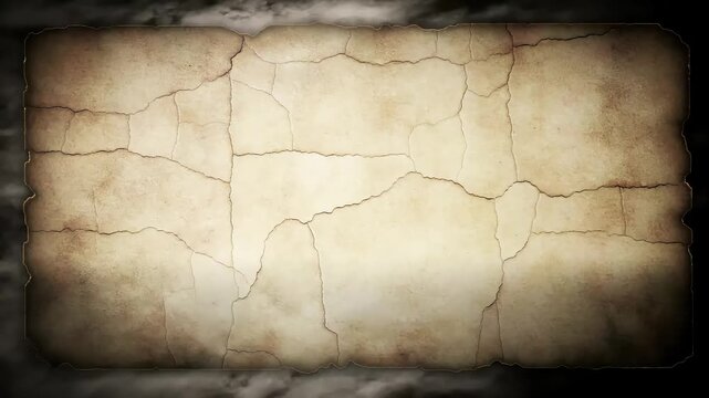 Cracked parchment, dark background, design element