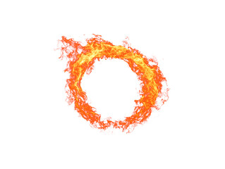 Ring of fire on a transparent background