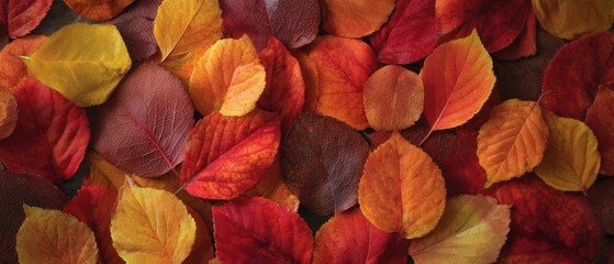 The Colorful Autumn Leaves in a Beautiful Natural Arrangement