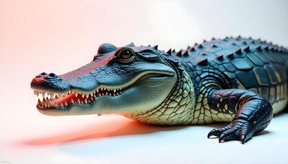 Fototapeta premium crocodile isolated on white background