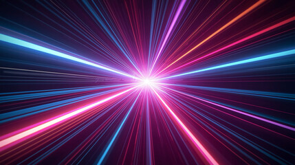 Obraz premium Abstract Futuristic Colorful Light Speed Lines Technology Background Image