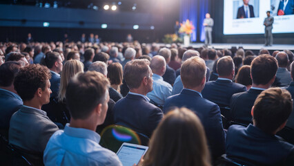 Professional Conference Attendees Engaged in Keynote background, successful business, business cooperation concept for business, organization background, stock photo, Website header banner
