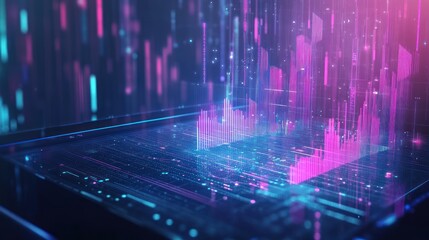 Abstract digital art, data visualization