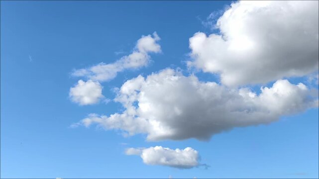Angelic sky with beautiful bright clouds