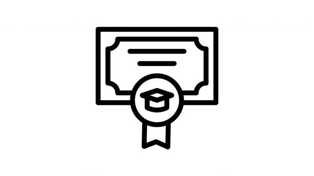 certification minimalist stroke animation