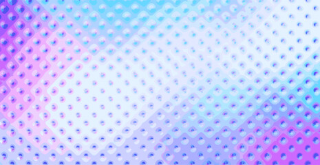 Iridescent glass dotted background. Holographic laser gradient texture