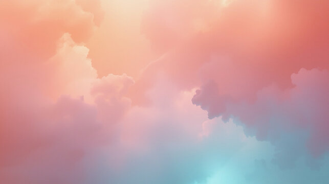 Soft Pastel Hues Cloudy Dreamscape Sky Background Scenery Template
